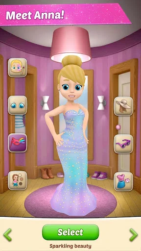 Meet Anna talking friend in sparkly mermaid dress with wardrobe customization options available