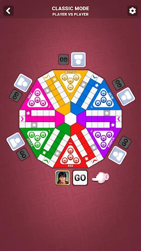 Ludo Boss Classic mode offline gameplay board with dice ready to roll and player vs player setup