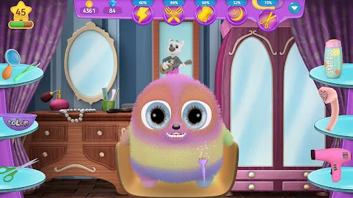 Luxury bedroom for My Virtual Pet Bobbie - pet care and appearance customization gameplay features